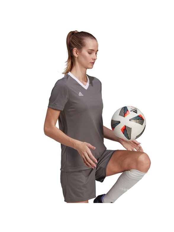 Adidas Entrada 22 Jsy moteriški marškinėliai, pilki H59848 4 Adidas Entrada 22 Jsy moteriški marškinėliai, pilki H59848 4