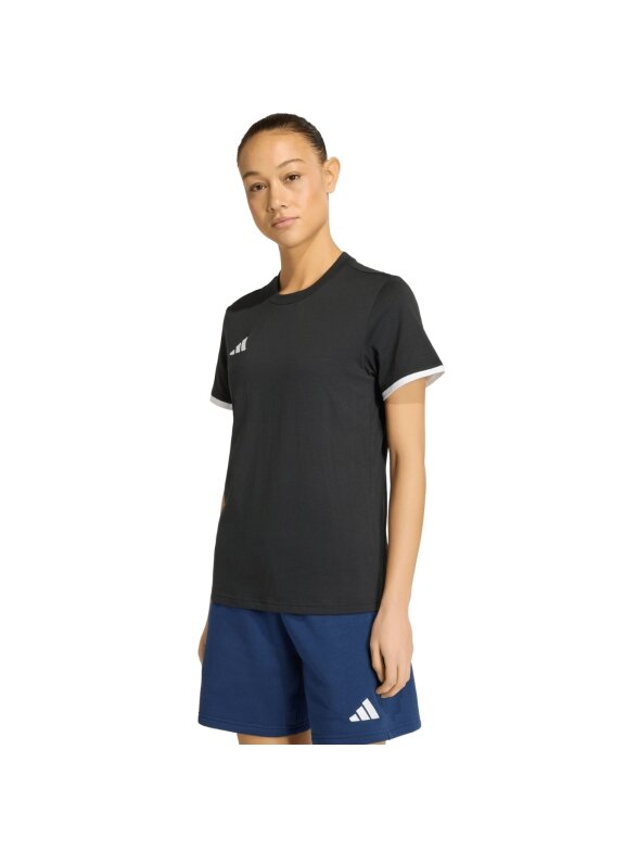 Adidas Entrada 26 Tee marškinėliai moterims juodi JZ6682