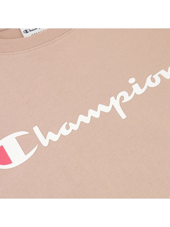 Champion SS Tee moteriški marškiniai, smėlio spalvos 117534 MS079 4 Champion SS Tee moteriški marškiniai, smėlio spalvos 117534 MS079 4