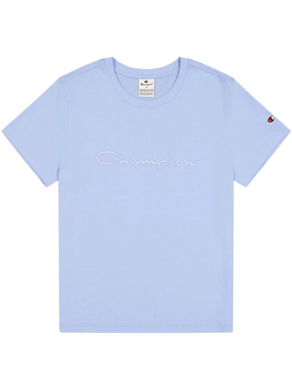 Champion SS Tee moteriški marškiniai, mėlyni 117650 BS186 1