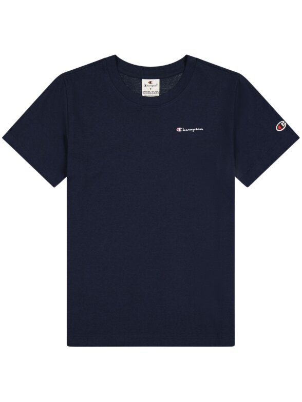 Champion SS Tee moteriški marškinėliai, tamsiai mėlyni 117535 BS501 1