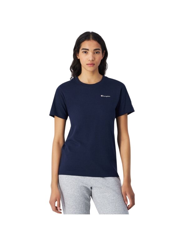 Champion SS Tee moteriški marškinėliai, tamsiai mėlyni 117535 BS501