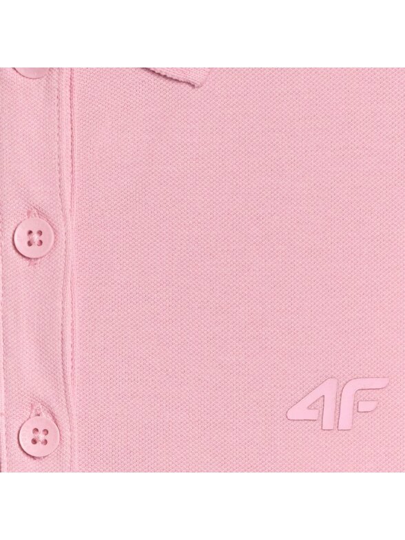 4F Polo marškinėliai moterims F365 šviesiai rožiniai 4