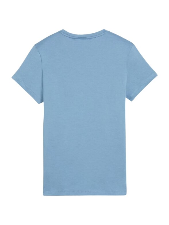 Puma ESS Logo Tee moteriški marškinėliai mėlyni 586775 20 1 Puma ESS Logo Tee moteriški marškinėliai mėlyni 586775 20 1