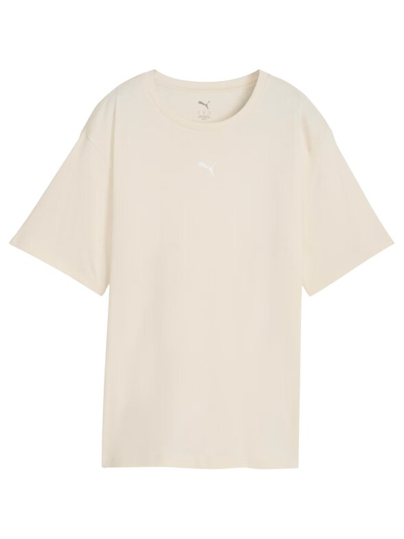 Puma ESS Relaxed Tee marškinėliai moterims smėlio spalvos 684971 87 1