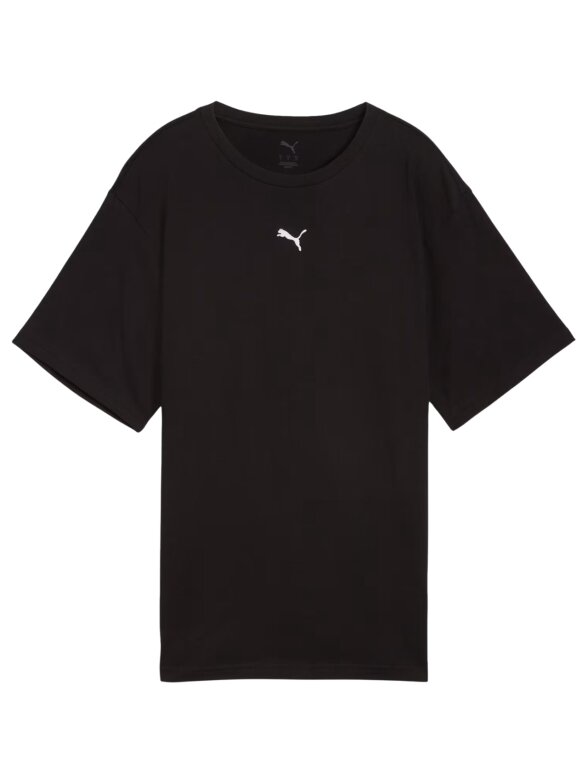 Puma ESS Relaxed Tee marškinėliai moterims, juodi 684971 01 Puma ESS Relaxed Tee marškinėliai moterims, juodi 684971 01