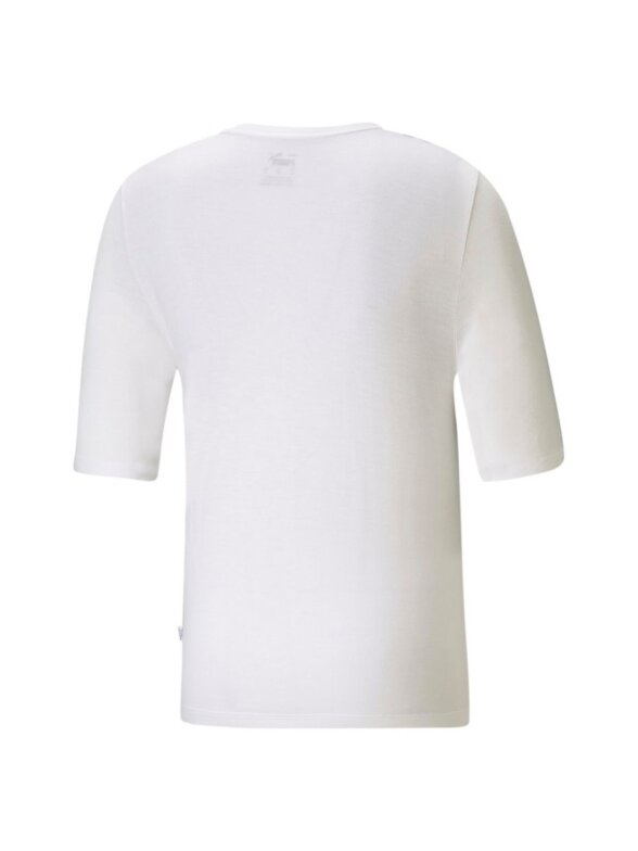 Puma Modern Basics Tee moteriški marškinėliai balti 585929 02 1 Puma Modern Basics Tee moteriški marškinėliai balti 585929 02 1
