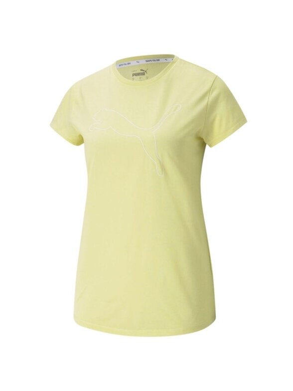 Puma moteriškas RTG Heather Logo Tee geltonas 586455 40 Puma moteriškas RTG Heather Logo Tee geltonas 586455 40