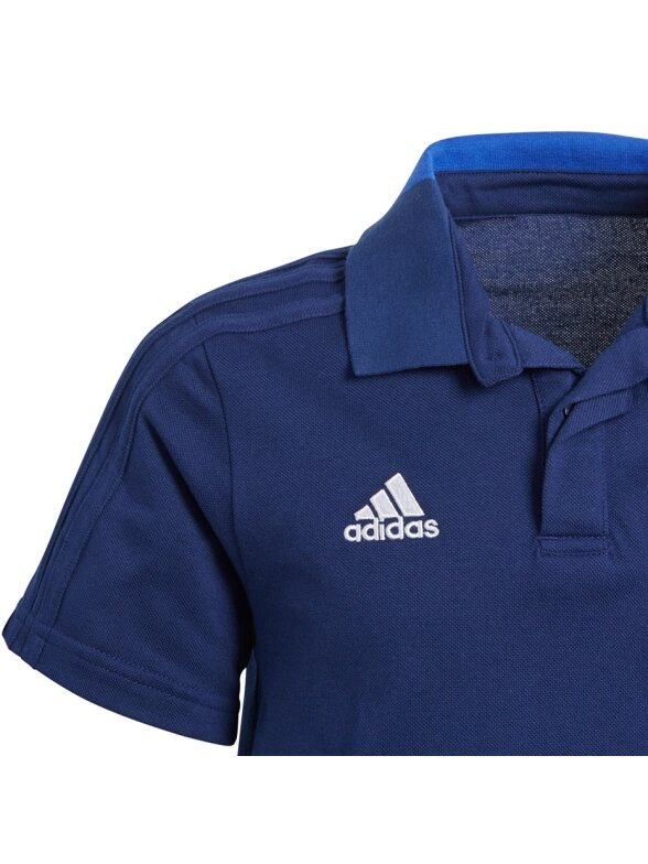 Adidas Condivo 18 Cotton Polo JUNIOR vaikiški marškinėliai, tamsiai mėlyna CF4368 2 Adidas Condivo 18 Cotton Polo JUNIOR vaikiški marškinėliai, tamsiai mėlyna CF4368 2