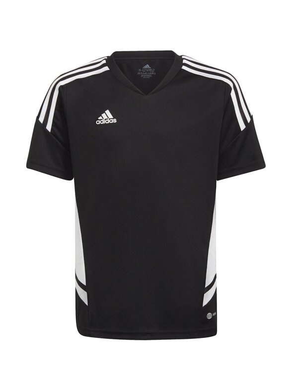 Adidas Condivo 22 Jersey vaikiški marškinėliai, juodos ir baltos spalvos HA6278 Adidas Condivo 22 Jersey vaikiški marškinėliai, juodos ir baltos spalvos HA6278