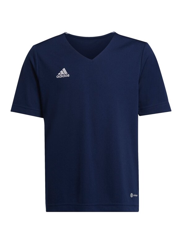 Adidas Entrada 22 Jersey vaikiški marškinėliai, tamsiai mėlyni H57564 Adidas Entrada 22 Jersey vaikiški marškinėliai, tamsiai mėlyni H57564
