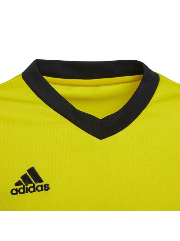 Adidas Entrada 22 Jersey vaikiški marškinėliai, geltoni HI2127 1 Adidas Entrada 22 Jersey vaikiški marškinėliai, geltoni HI2127 1