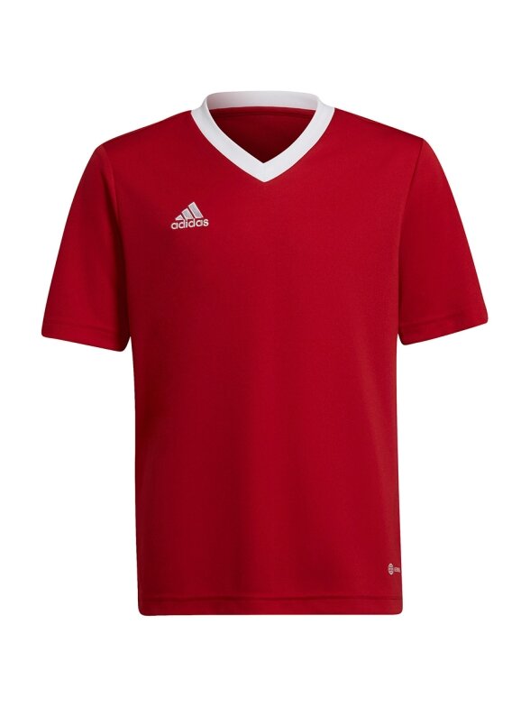 Adidas Entrada 22 Jsy vaikiški marškinėliai, raudoni H57496 Adidas Entrada 22 Jsy vaikiški marškinėliai, raudoni H57496