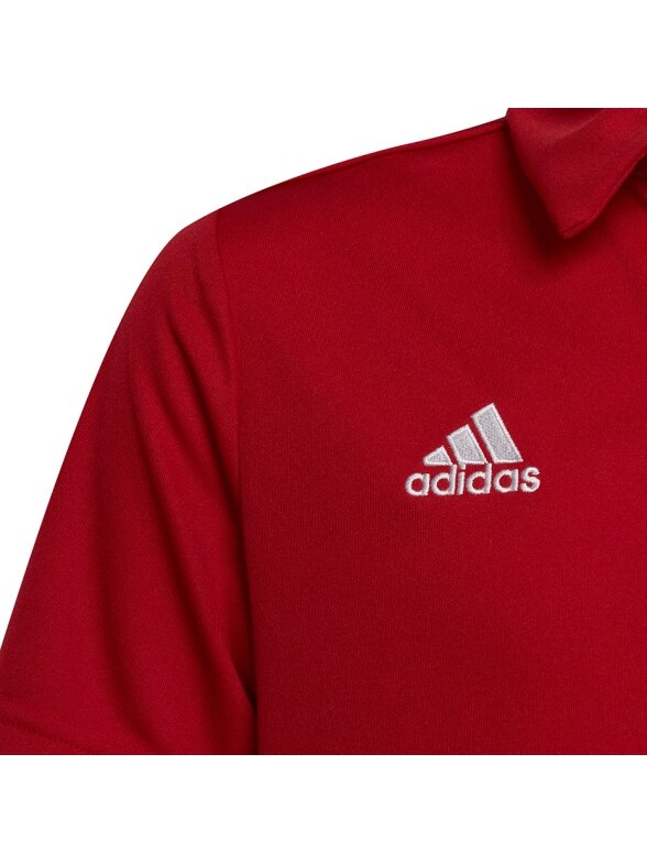 Adidas Entrada 22 Polo vaikiški marškinėliai, raudoni H57495 2 Adidas Entrada 22 Polo vaikiški marškinėliai, raudoni H57495 2