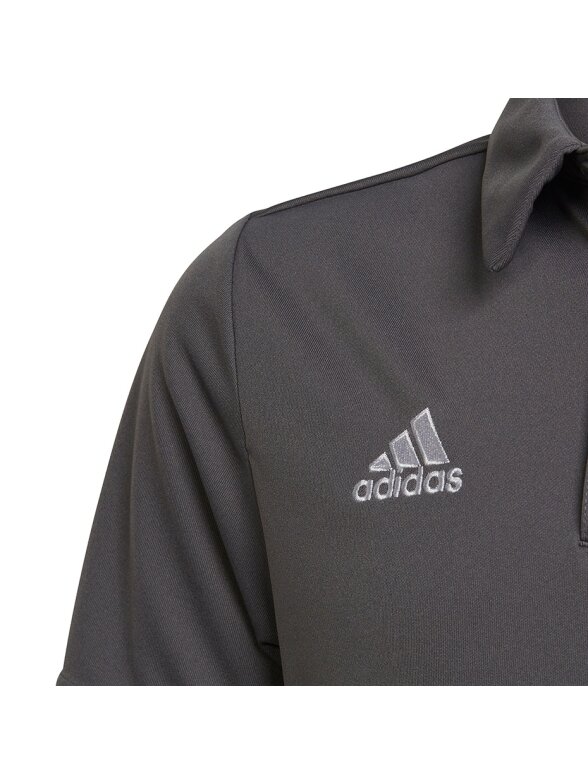 Adidas Entrada 22 Polo vaikiški marškinėliai, pilki H57485 2 Adidas Entrada 22 Polo vaikiški marškinėliai, pilki H57485 2