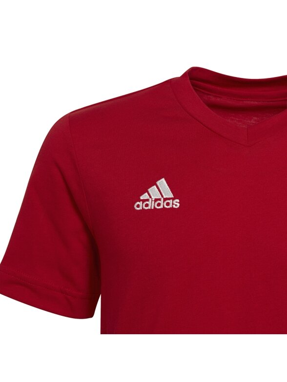 Adidas Entrada 22 Tee vaikiški marškinėliai, raudoni HC0446 4