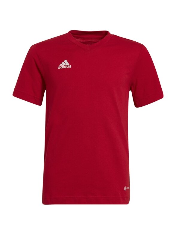 Adidas Entrada 22 Tee vaikiški marškinėliai, raudoni HC0446 Adidas Entrada 22 Tee vaikiški marškinėliai, raudoni HC0446