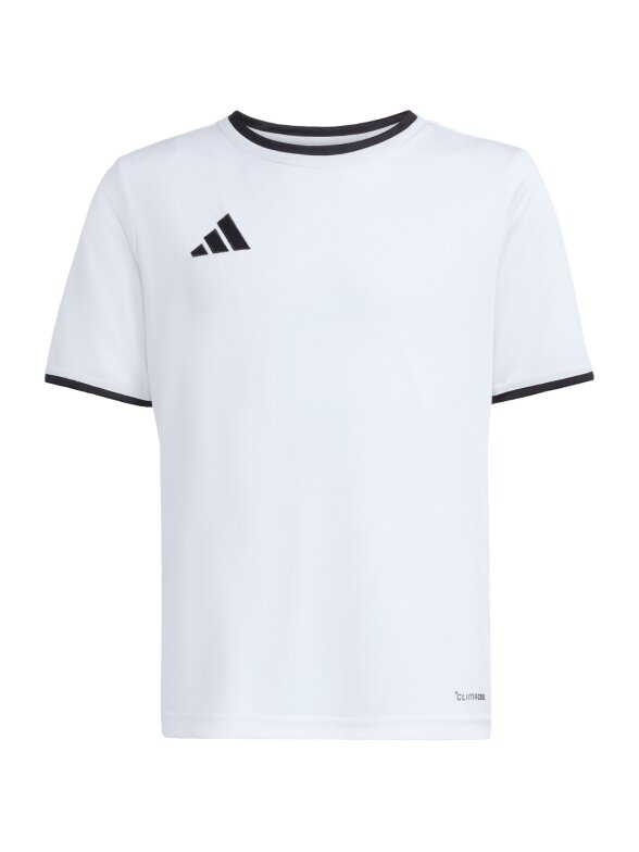 Adidas Entrada 26 Jersey vaikiški marškinėliai, balti ir juodi JZ2532 1 Adidas Entrada 26 Jersey vaikiški marškinėliai, balti ir juodi JZ2532 1