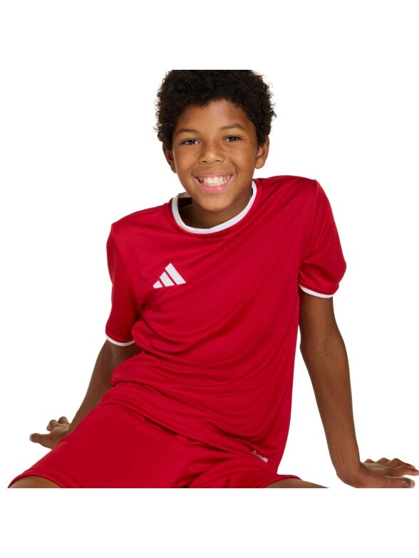 Adidas Entrada 26 Jersey vaikiški marškinėliai raudoni JZ2523 3 Adidas Entrada 26 Jersey vaikiški marškinėliai raudoni JZ2523 3