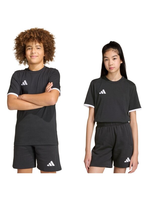 Adidas Entrada 26 Tee marškinėliai vaikams juodi JZ6671 Adidas Entrada 26 Tee marškinėliai vaikams juodi JZ6671