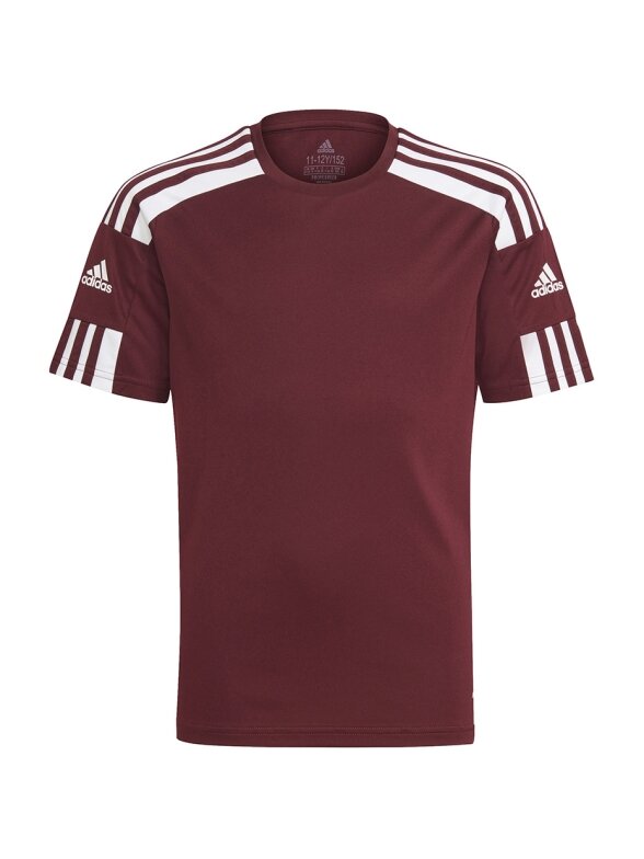 Adidas Squadra 21 Jersey Jaunimo marškinėliai, bordo GN8090 Adidas Squadra 21 Jersey Jaunimo marškinėliai, bordo GN8090
