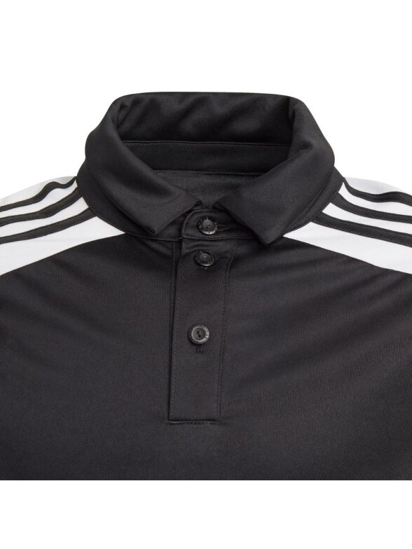 Adidas Squadra 21 Polo vaikiški marškinėliai, juodi GK9558 2 Adidas Squadra 21 Polo vaikiški marškinėliai, juodi GK9558 2