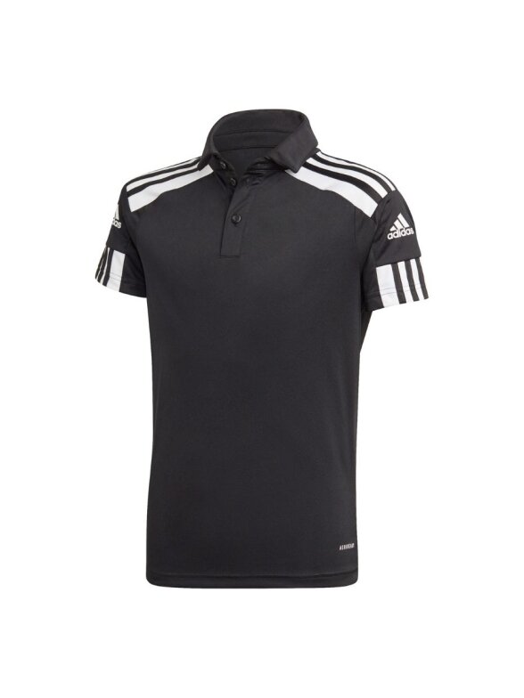 Adidas Squadra 21 Polo vaikiški marškinėliai, juodi GK9558 Adidas Squadra 21 Polo vaikiški marškinėliai, juodi GK9558