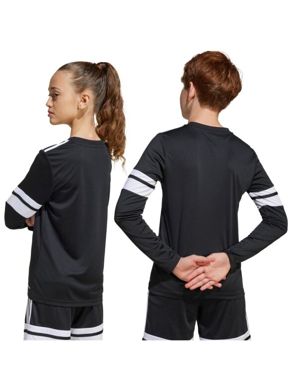 Adidas Squadra 25 Long Sleeve Jersey marškinėliai vaikams juoda-balta JJ0047 3 Adidas Squadra 25 Long Sleeve Jersey marškinėliai vaikams juoda-balta JJ0047 3