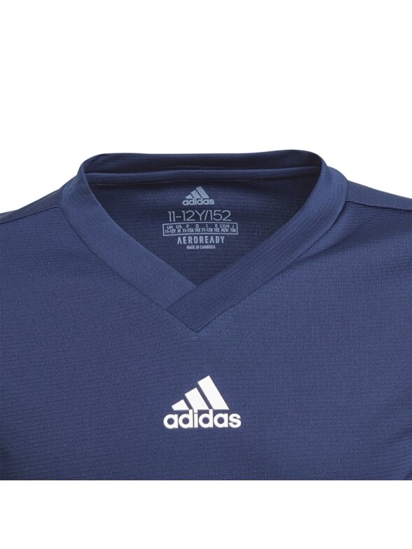 Adidas Team Base Tee vaikiški marškinėliai, tamsiai mėlyni GN5712 2 Adidas Team Base Tee vaikiški marškinėliai, tamsiai mėlyni GN5712 2