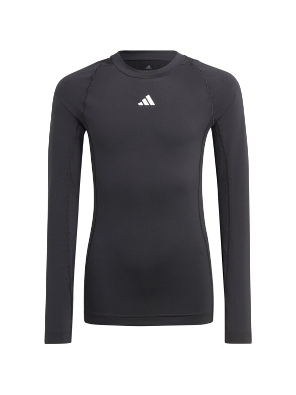 Vaikiški marškinėliai Adidas Techfit Aeroready marškinėliai ilgomis rankovėmis juodi IA2025 Vaikiški marškinėliai Adidas Techfit Aeroready marškinėliai ilgomis rankovėmis juodi IA2025