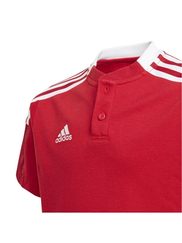 Adidas Tiro 21 Polo vaikiški marškinėliai raudoni GM7346 3 Adidas Tiro 21 Polo vaikiški marškinėliai raudoni GM7346 3