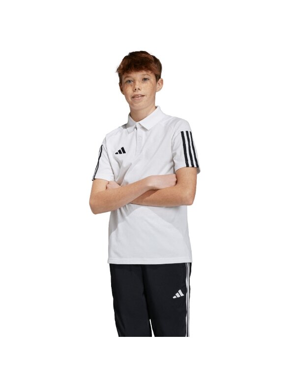 Adidas Tiro 23 Competition medvilniniai vaikiški marškinėliai, balti IC4576 2