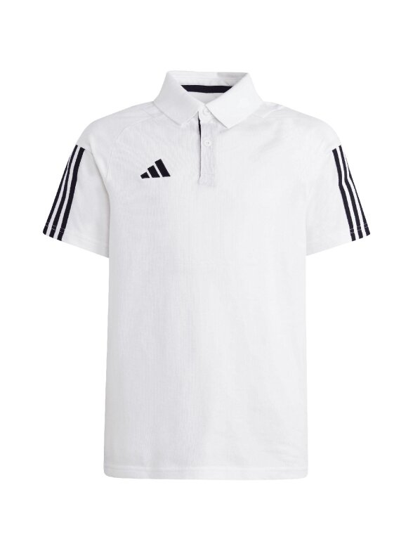 Adidas Tiro 23 Competition medvilniniai vaikiški marškinėliai, balti IC4576 Adidas Tiro 23 Competition medvilniniai vaikiški marškinėliai, balti IC4576