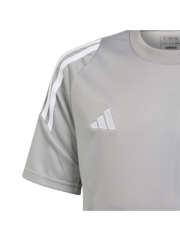 Adidas Tiro 24 Jersey vaikiški marškinėliai, pilki IS1031 2 Adidas Tiro 24 Jersey vaikiški marškinėliai, pilki IS1031 2