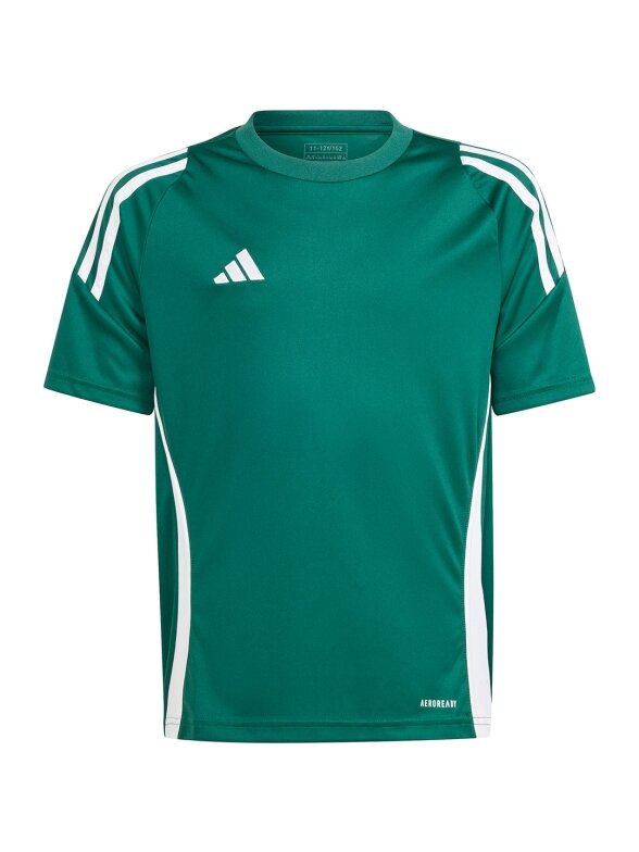 Adidas Tiro 24 Jersey vaikiški marškinėliai, žali IS1028 Adidas Tiro 24 Jersey vaikiški marškinėliai, žali IS1028