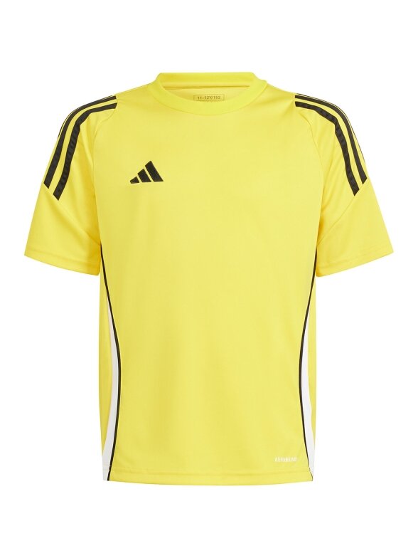 Adidas Tiro 24 Jersey vaikiški marškinėliai, geltoni IS1027 Adidas Tiro 24 Jersey vaikiški marškinėliai, geltoni IS1027