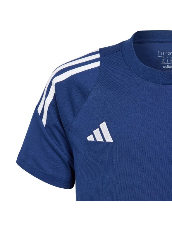 Adidas Tiro 24 Sweat Tee vaikiški marškinėliai, tamsiai mėlyna IR9357 2 Adidas Tiro 24 Sweat Tee vaikiški marškinėliai, tamsiai mėlyna IR9357 2