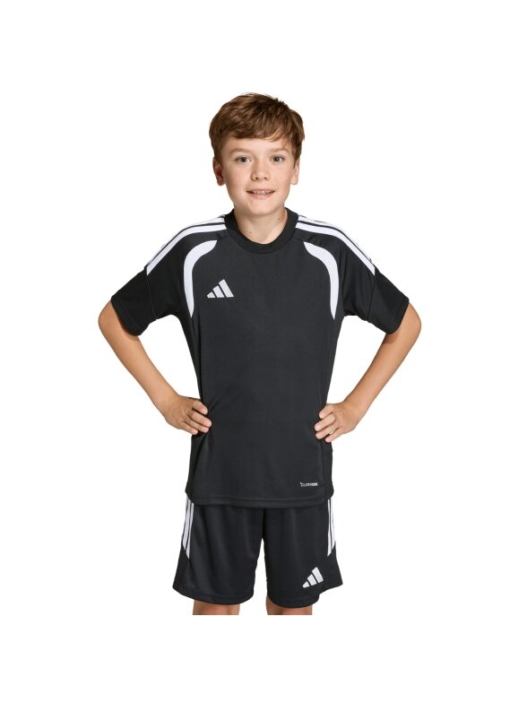 Adidas Tiro 26 League Jersey vaikiška sporto marškinėliai juoda KB1319 Adidas Tiro 26 League Jersey vaikiška sporto marškinėliai juoda KB1319