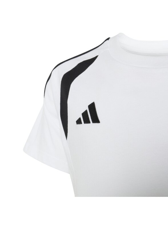 Adidas Tiro 26 League Tee marškinėliai vaikams balti-juodi KC3699 2 Adidas Tiro 26 League Tee marškinėliai vaikams balti-juodi KC3699 2