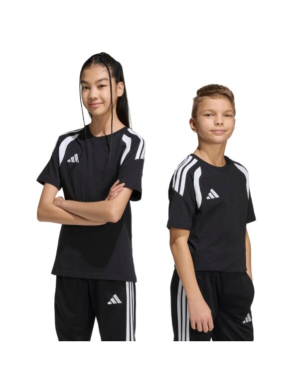 Adidas Tiro 26 League Tee marškinėliai vaikams juodi JY7226 Adidas Tiro 26 League Tee marškinėliai vaikams juodi JY7226