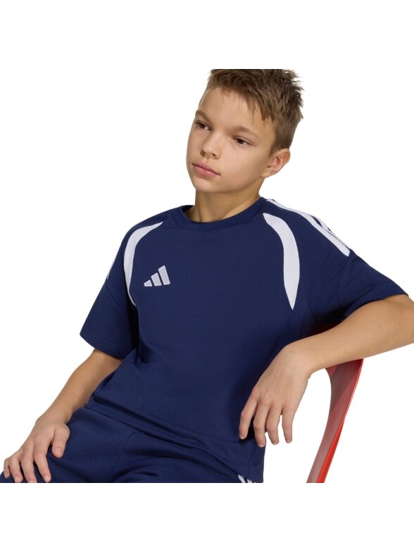 Adidas Tiro 26 League Tee marškinėliai vaikams tamsiai mėlyni JY7225 5 Adidas Tiro 26 League Tee marškinėliai vaikams tamsiai mėlyni JY7225 5