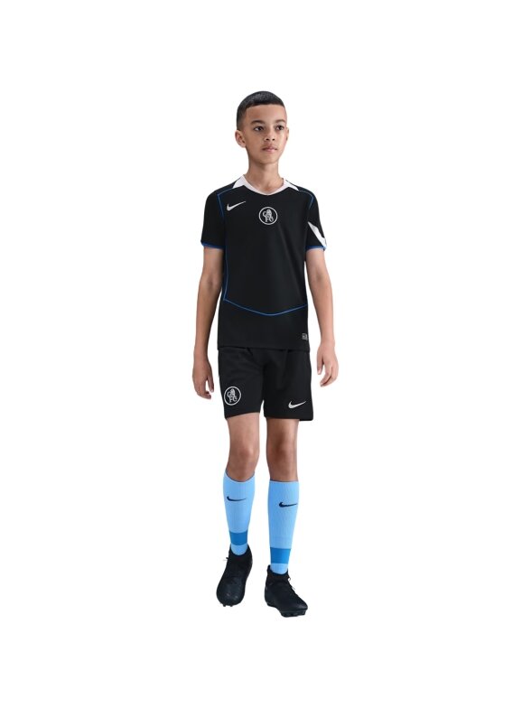 Nike Chelsea FC 2025/26 Stadium Tretieji vaikiški marškinėliai juodi HM4123 011 Nike Chelsea FC 2025/26 Stadium Tretieji vaikiški marškinėliai juodi HM4123 011