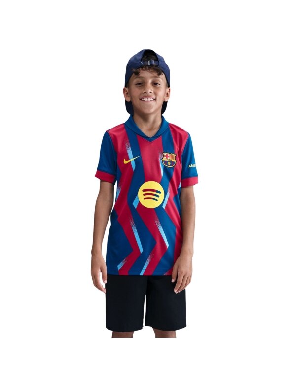 Nike FC Barcelona Stadium vaikiški marškinėliai 25/26 tamsiai mėlyni ir raudoni FZ1307 432