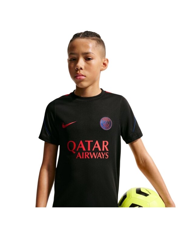 Nike Paris Saint-Germain Strike vaikiški marškinėliai, juodi, II2659 010 Nike Paris Saint-Germain Strike vaikiški marškinėliai, juodi, II2659 010