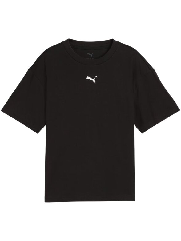Vaikiški marškinėliai Puma Ess Centered Cat Logo Boxy Tee juoda 685131 01 1 Vaikiški marškinėliai Puma Ess Centered Cat Logo Boxy Tee juoda 685131 01 1
