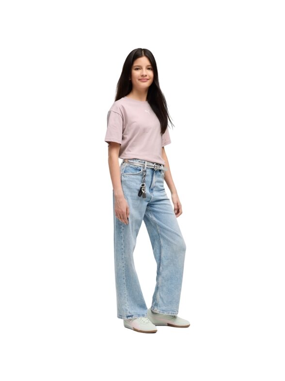 Vaikiški marškinėliai Puma Ess Centered Cat Logo Box Tee rožinė 685131 49 4