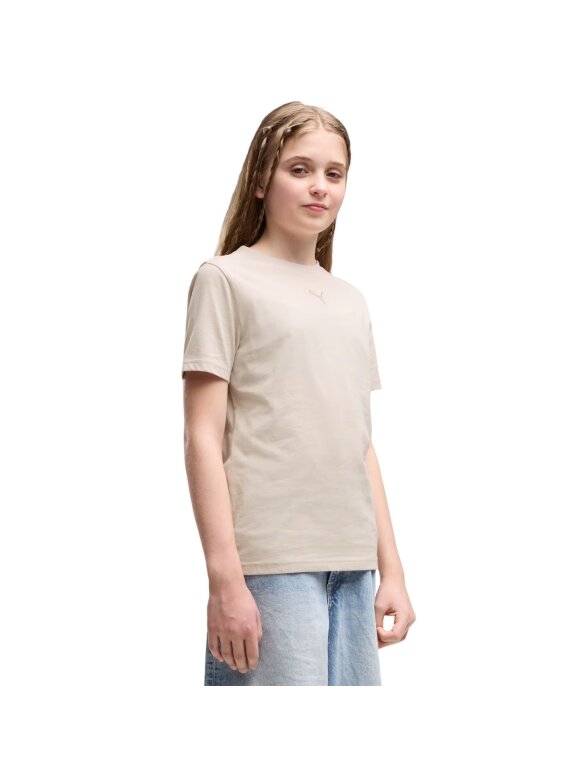 Vaikiški marškinėliai Puma ESS Centered Cat Logo Tee smėlio spalvos 692972 82 Vaikiški marškinėliai Puma ESS Centered Cat Logo Tee smėlio spalvos 692972 82