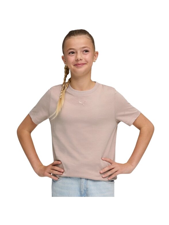 Puma ESS Centered Cat Logo Tee marškinėliai vaikams rožiniai 692972 89