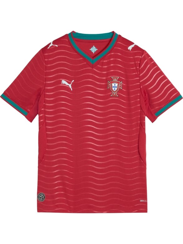 Puma vaikiški marškinėliai FPF Portugal Home Jersey Replica Club, raudoni 783281 01 1