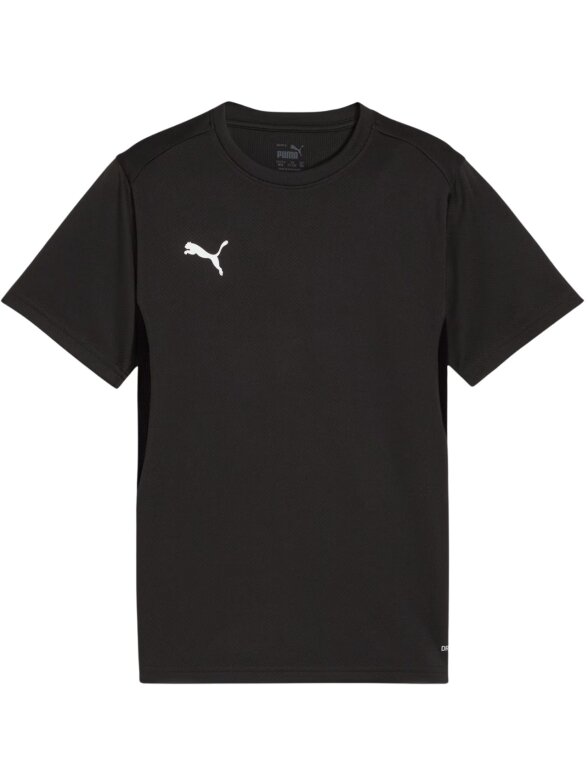 Puma TeamGoal Jersey vaikiški marškiniai juodi 658637 03 Puma TeamGoal Jersey vaikiški marškiniai juodi 658637 03
